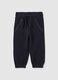 Girls' Jogger Trousers in Pure Black Cotton_0