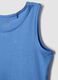 Girls' sleeveless sky-blue pure cotton dress, regular fit_2