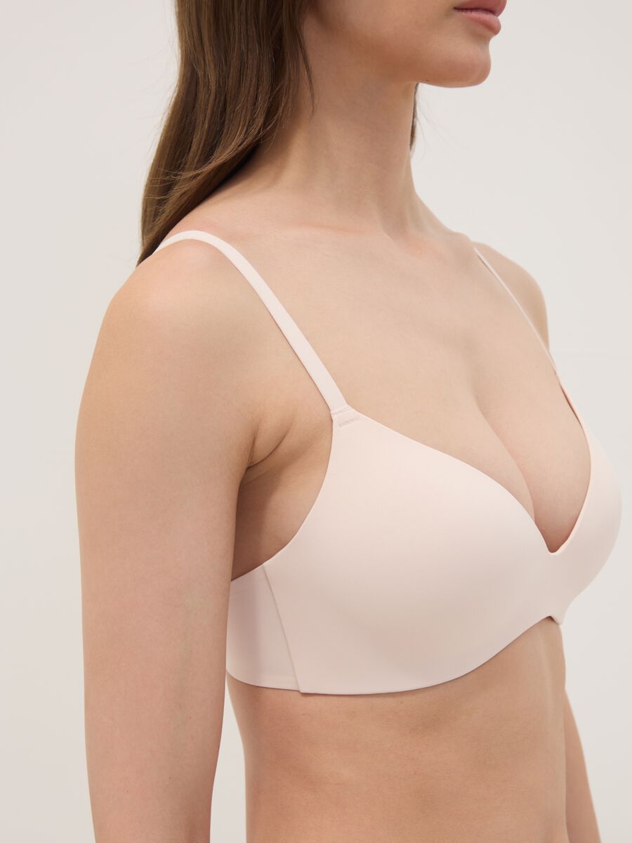 Reggiseno a triangolo rosa imbottito in tessuto elasticizzato_2