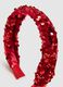 Red girl's headband with sequins_2