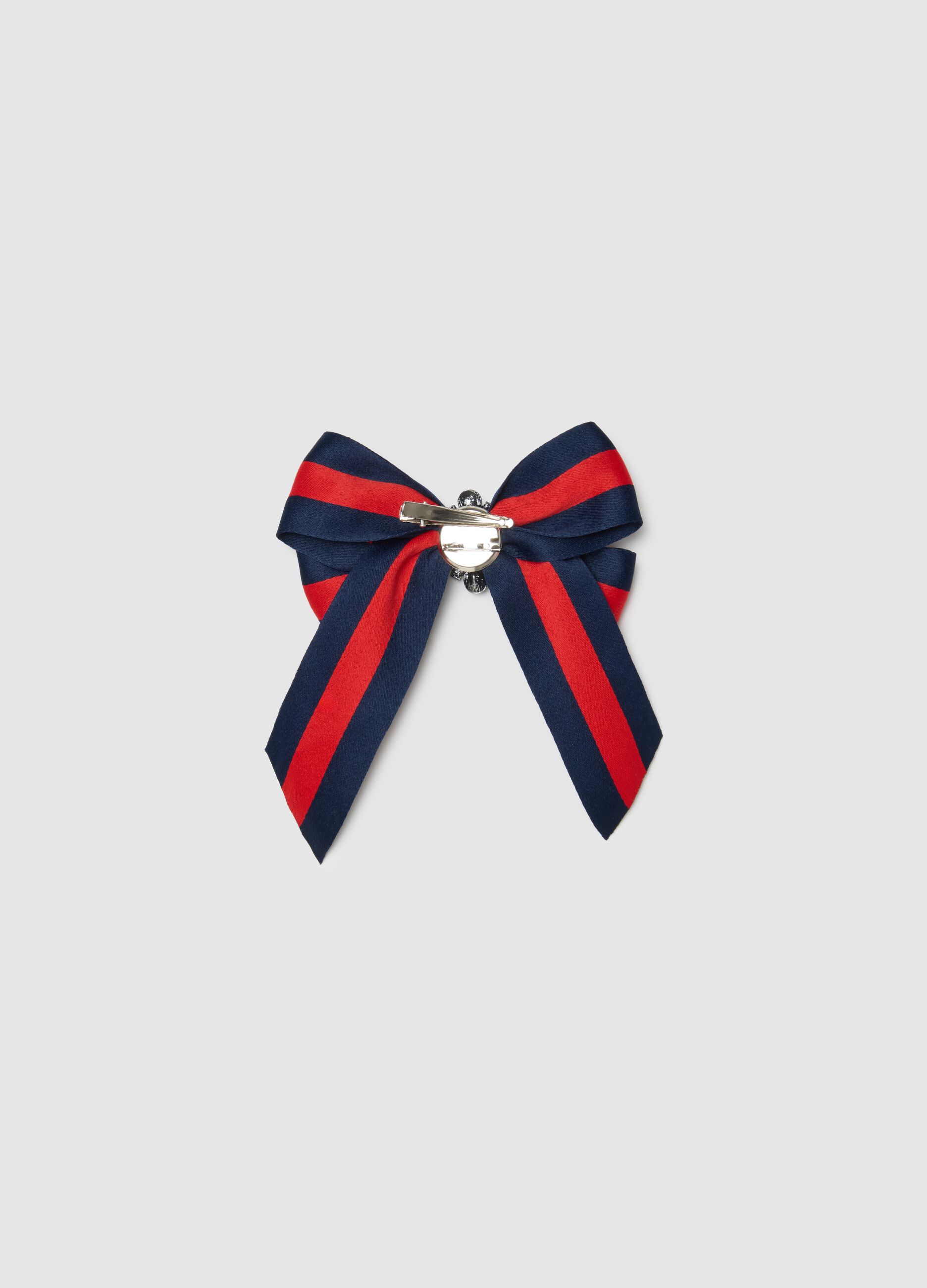 Multicolour Striped Hair Bow with Bright Details, Regular Fit