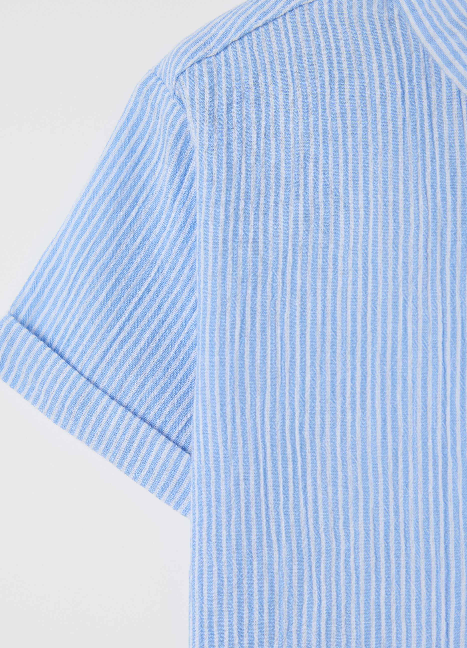 Light blue striped shirt in cotton