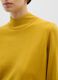 Yellow regular fit turtleneck pullover_3