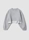Grey cropped cotton-blend sweatshirt_3