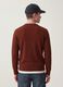 Maglia marrone girocollo in jersey knit regular fit_3