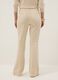 Pantaloni flare premaman beige in cotone elasticizzato_2