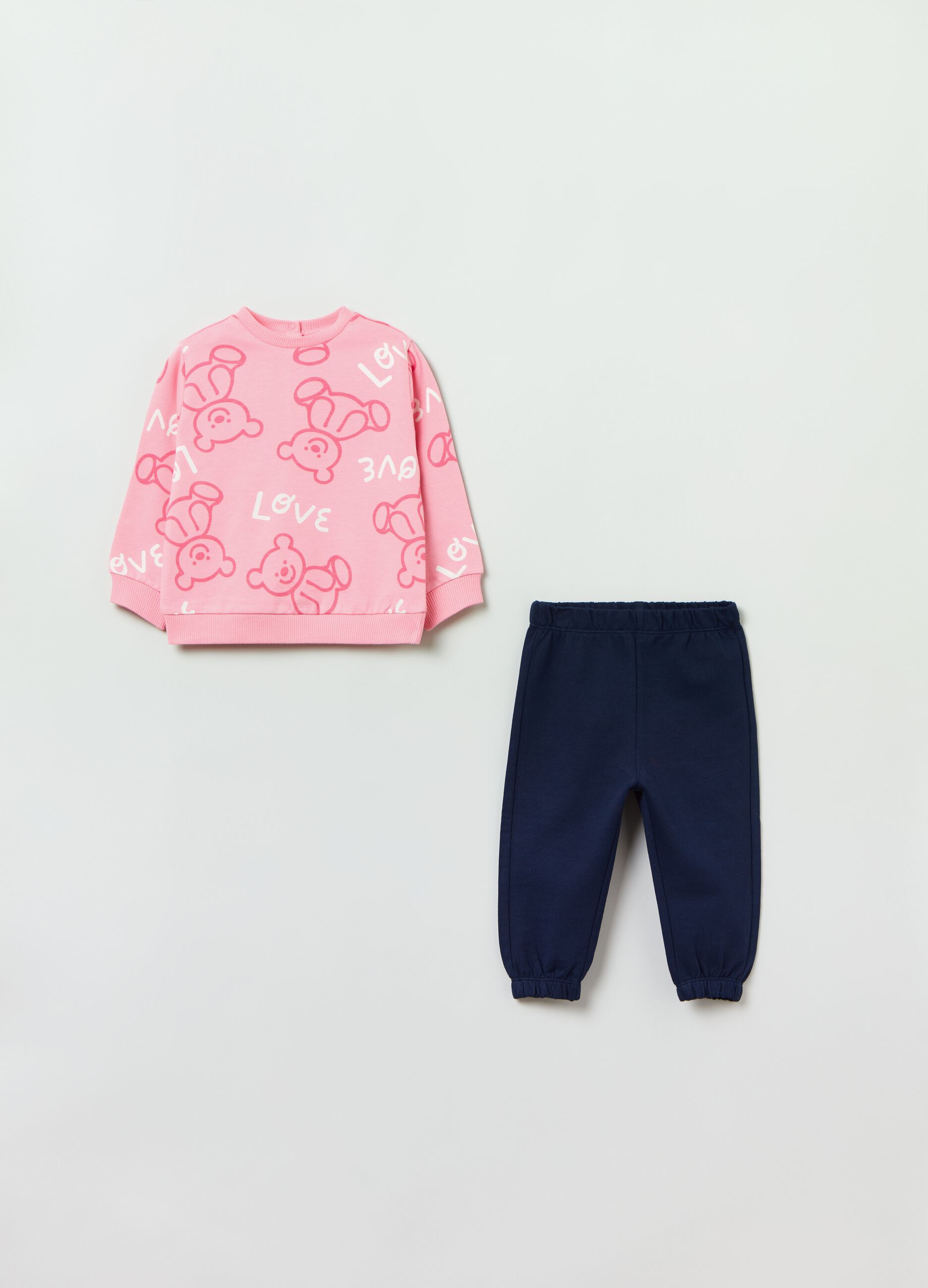 Jogging set in cotone con stampa _0
