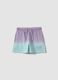 Short viola in puro cotone con sfumatura per ragazza relaxed fit_0