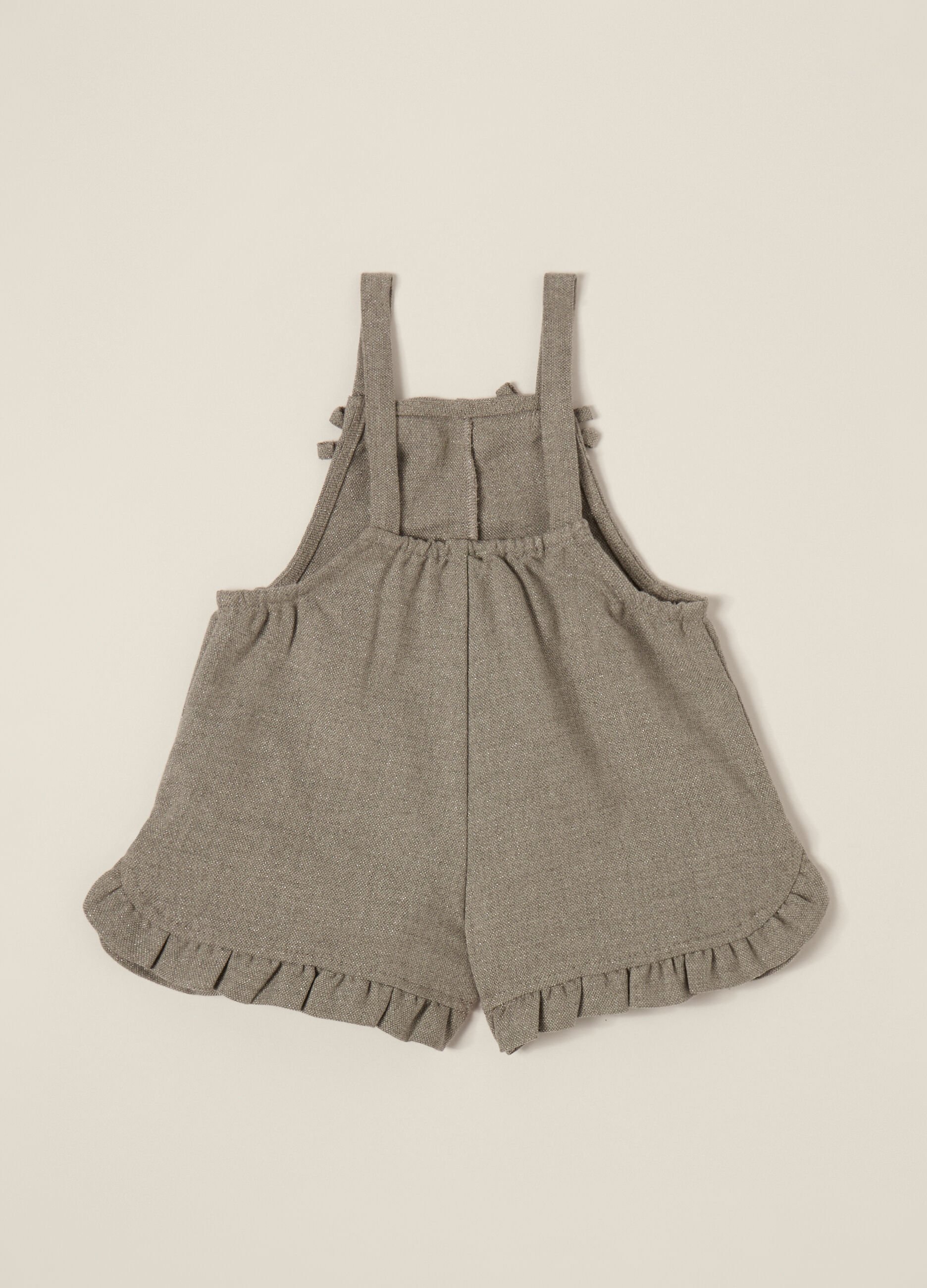 Grey dress with ruffles and pockets