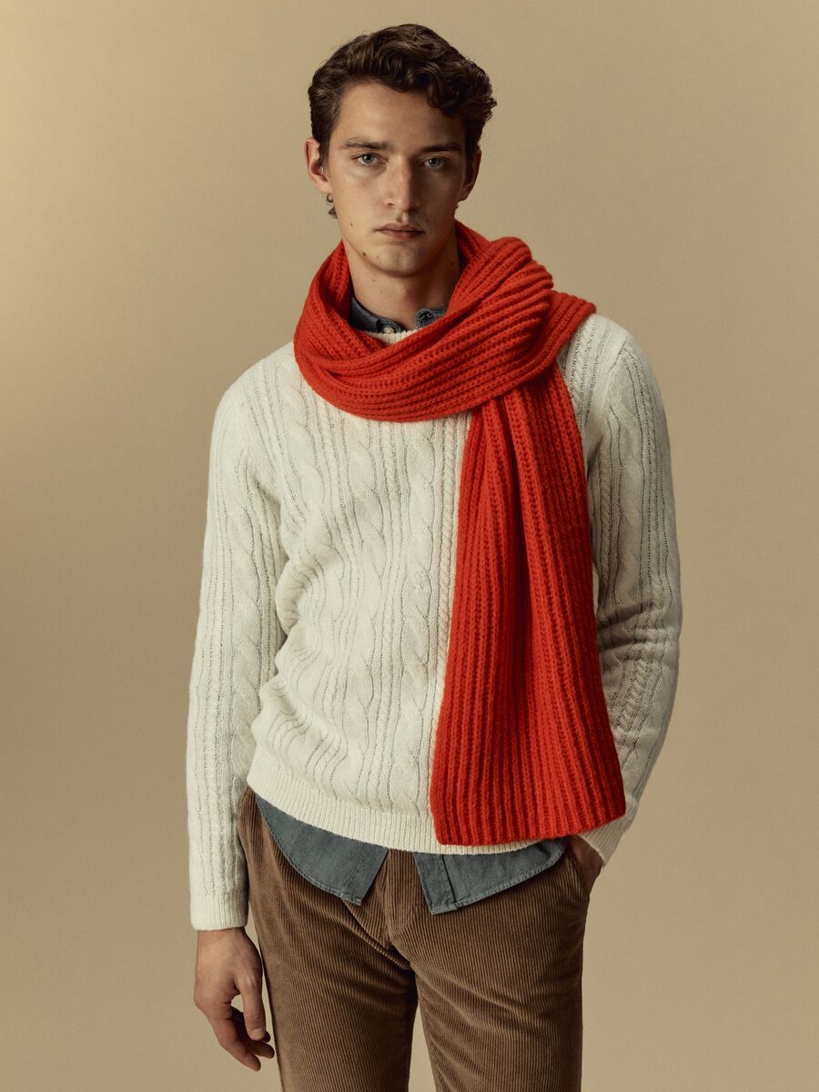 Pullover con motivo a treccia_0