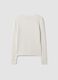 White cable-knit crew-neck jumper, regular fit_6