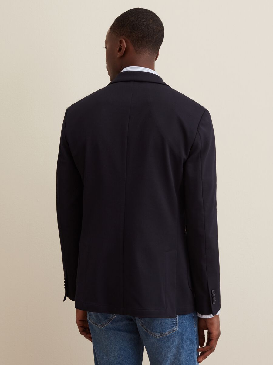 Blazer slim fit in piquet_2