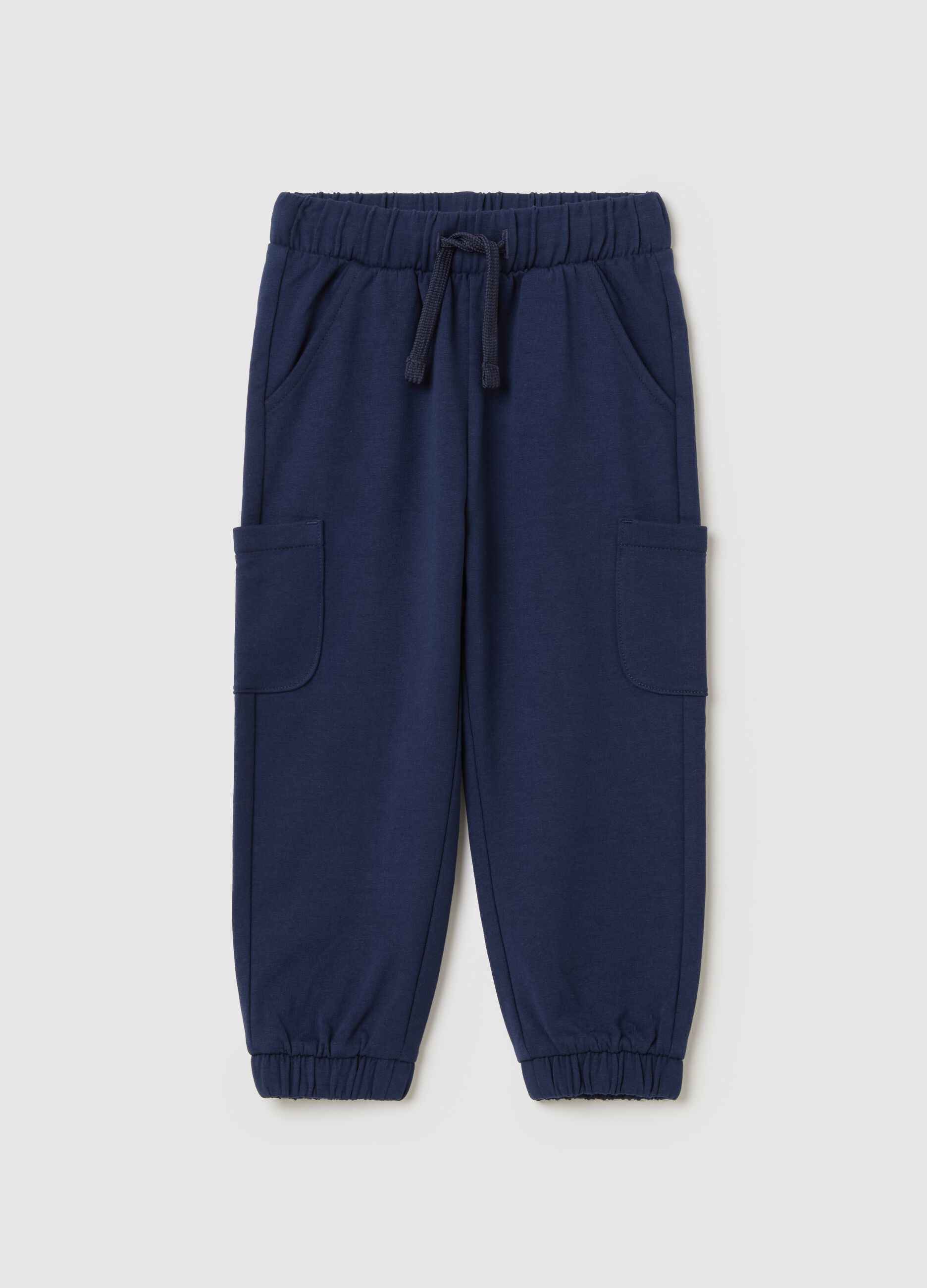 Jogger trousers for girls in stretch cotton