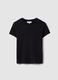 Black pure cotton regular fit T-shirt_4