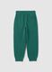 Children's green pure cotton joggers regular fit_1