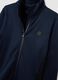Blue fitted zip funnel-neck sport sweatshirt_1