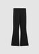 Leggings grigi flare fit in punto Milano di viscosa elasticizzata_6