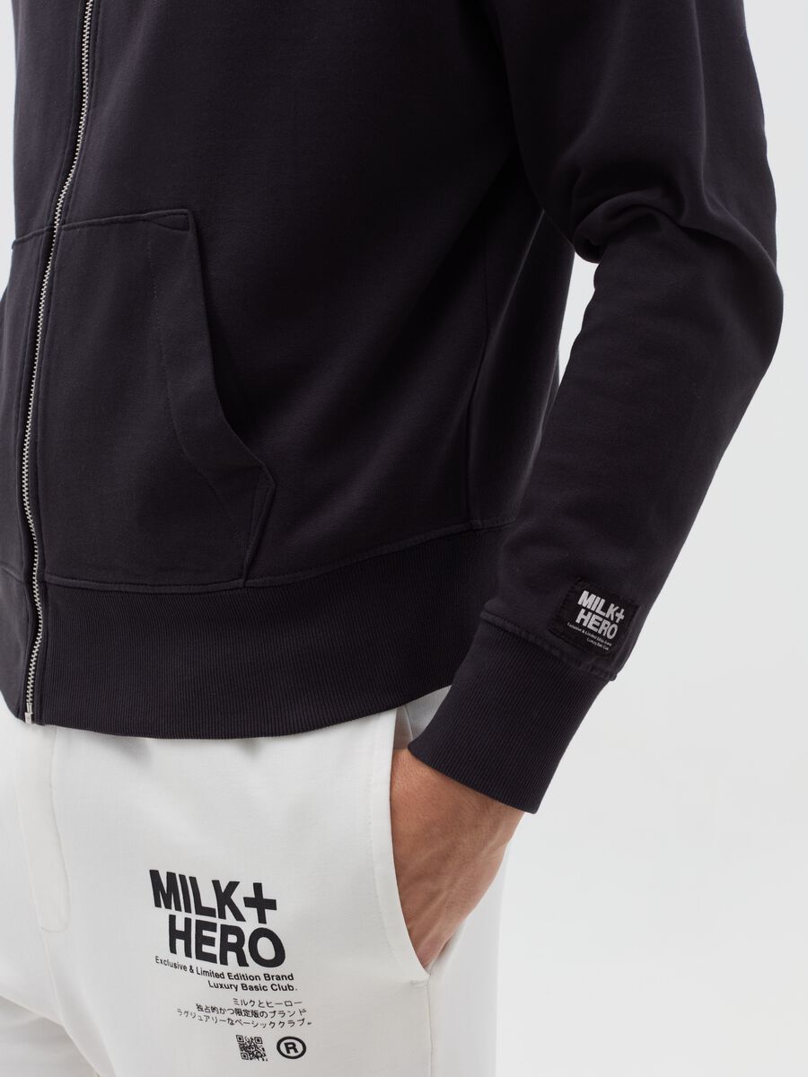 Full-zip sweatshirt with hood and print_2