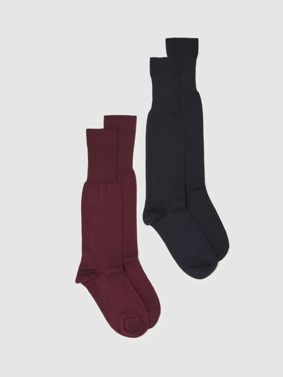 Multicolour Cotton Long Socks Bipack_0