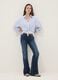 Flared jeans in blue stretch denim cotton_0