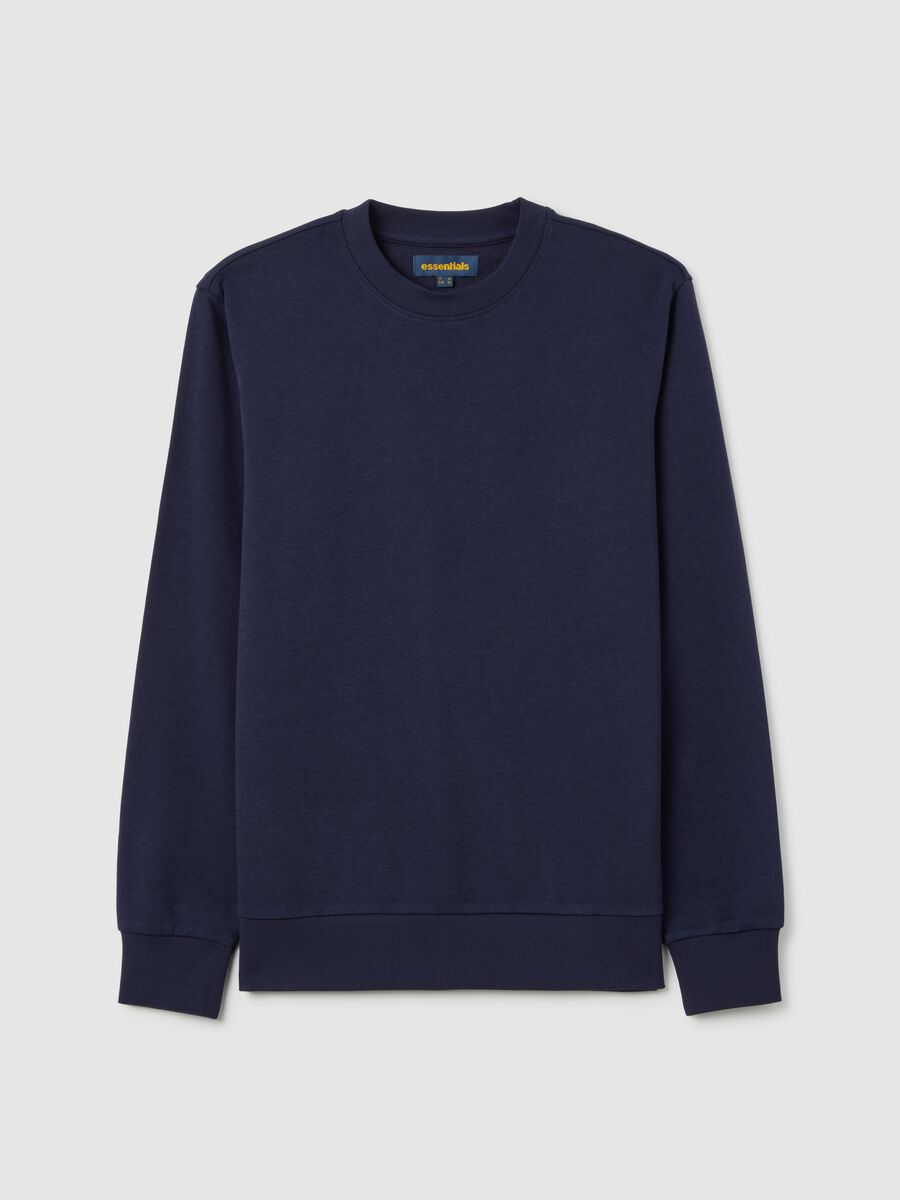 Felpa girocollo blu_4