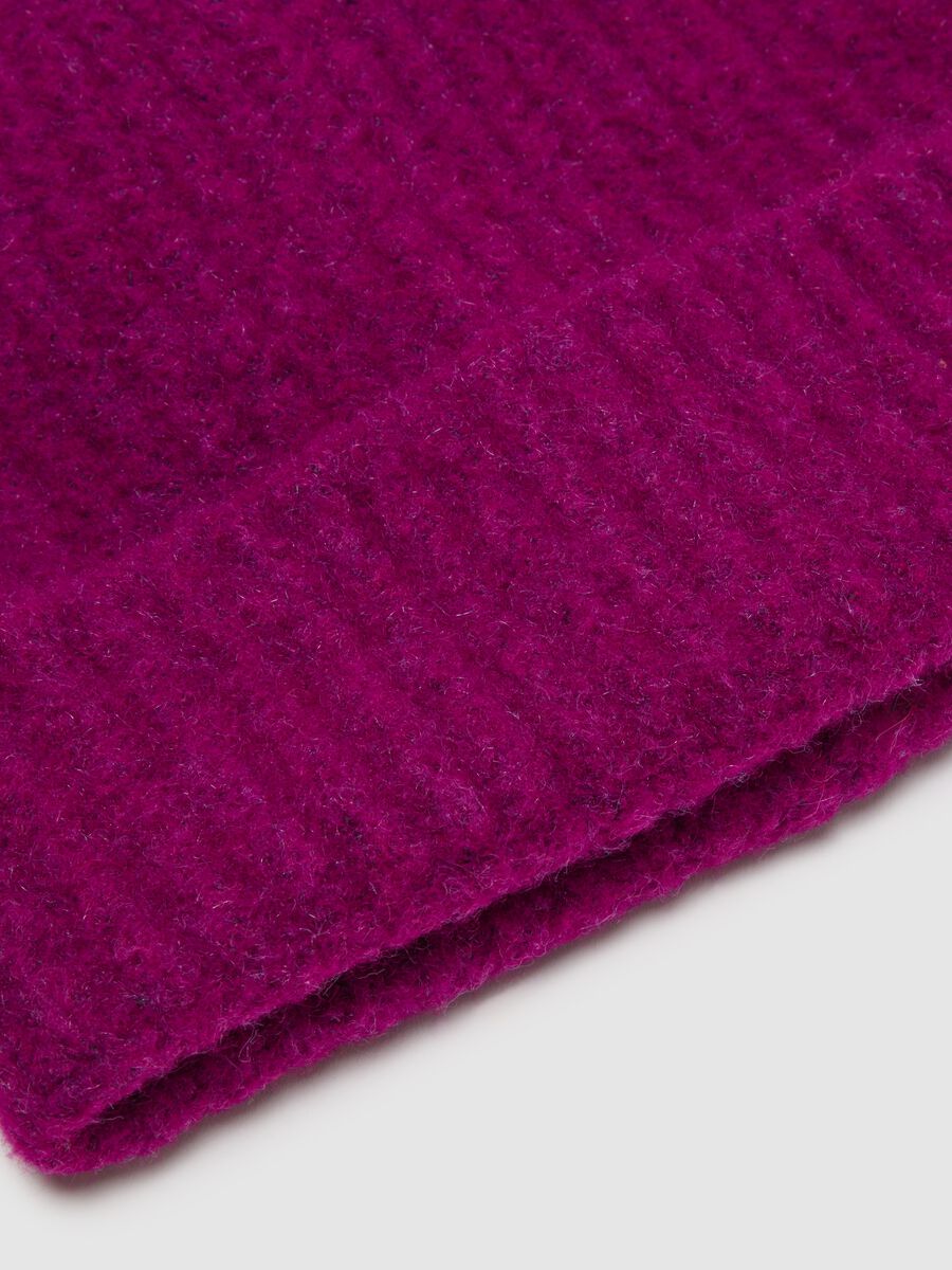 Purple Knitted Beanie_2
