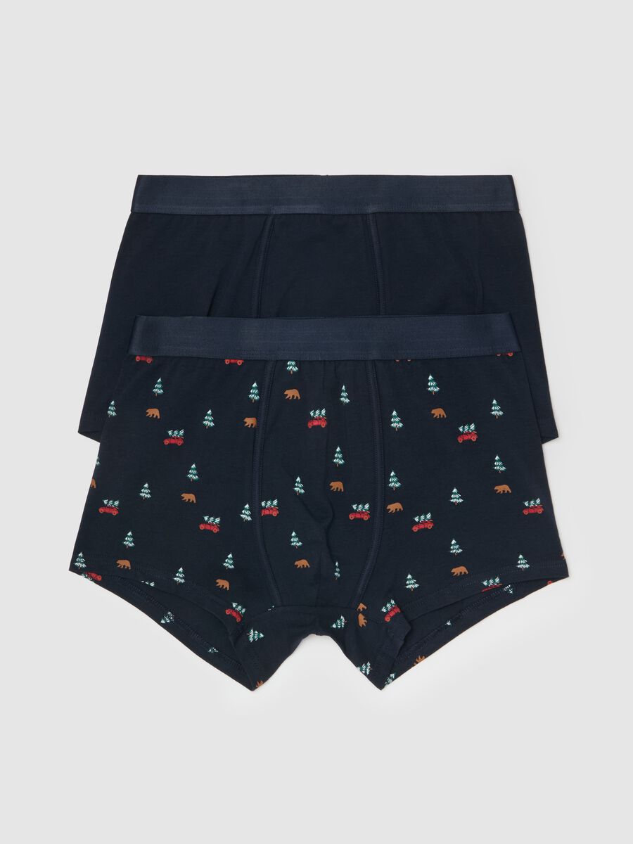 Two-pack boxer shorts in organic cotton with micro pattern_0