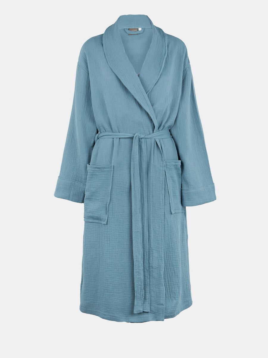 Accappatoio kimono in puro cotone lavato_0