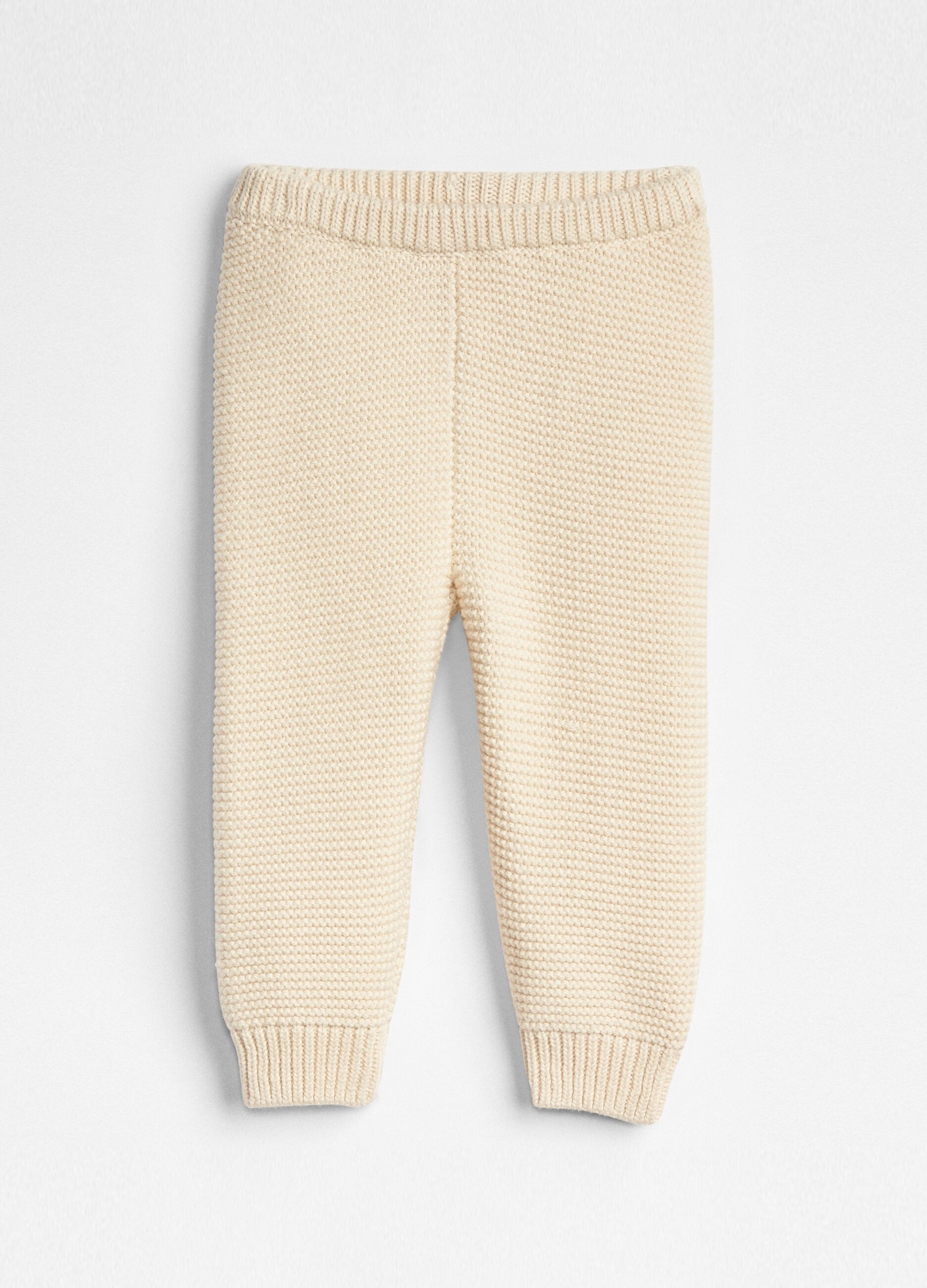 Knitted cotton trousers