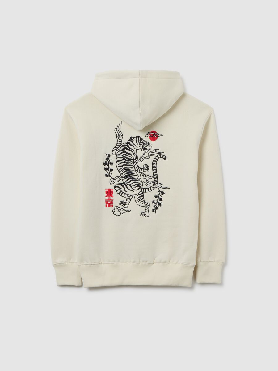 White Sweatshirt with Tiger Print_1