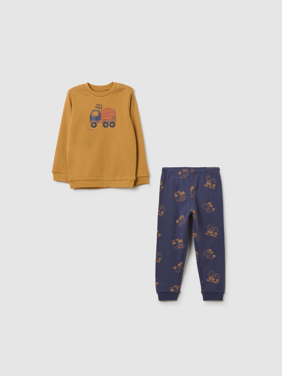 Newborn pyjama in pure cotton multicolour regular fit_0