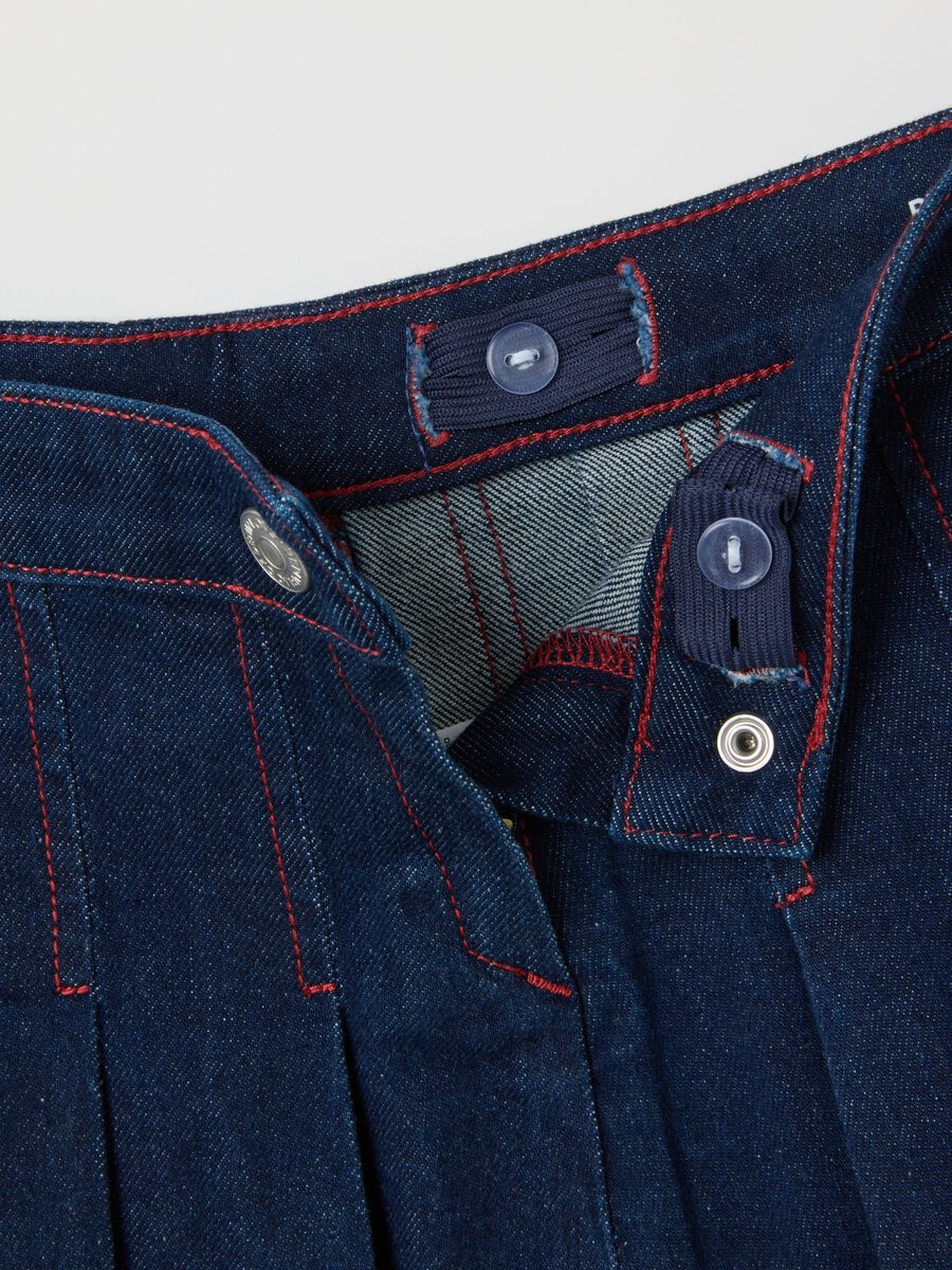 Girls' Blue Denim Skirt Regular Fit_3