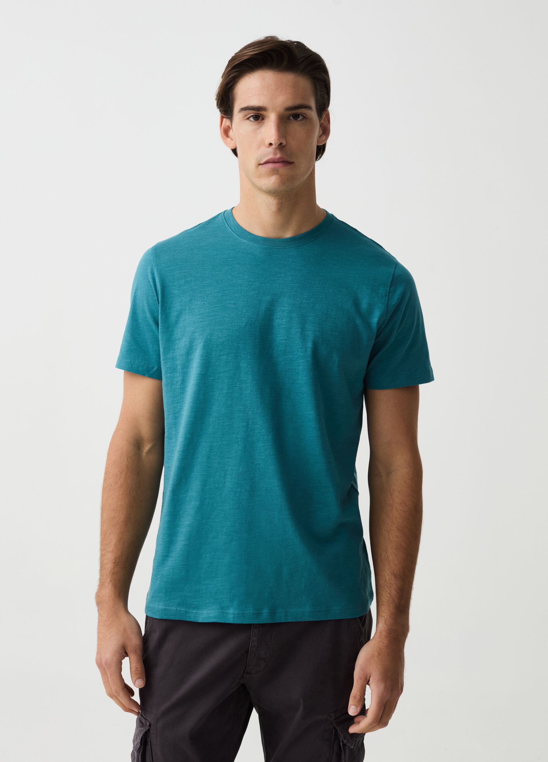 Ovs T-shirt in slub jersey di cotone bio