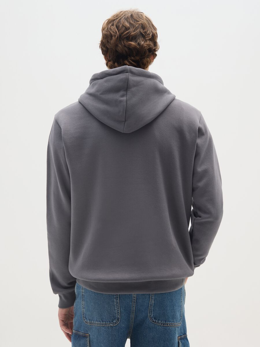 Grey Cotton Blend Hoodie with Hard Rock Cafe Logo_2