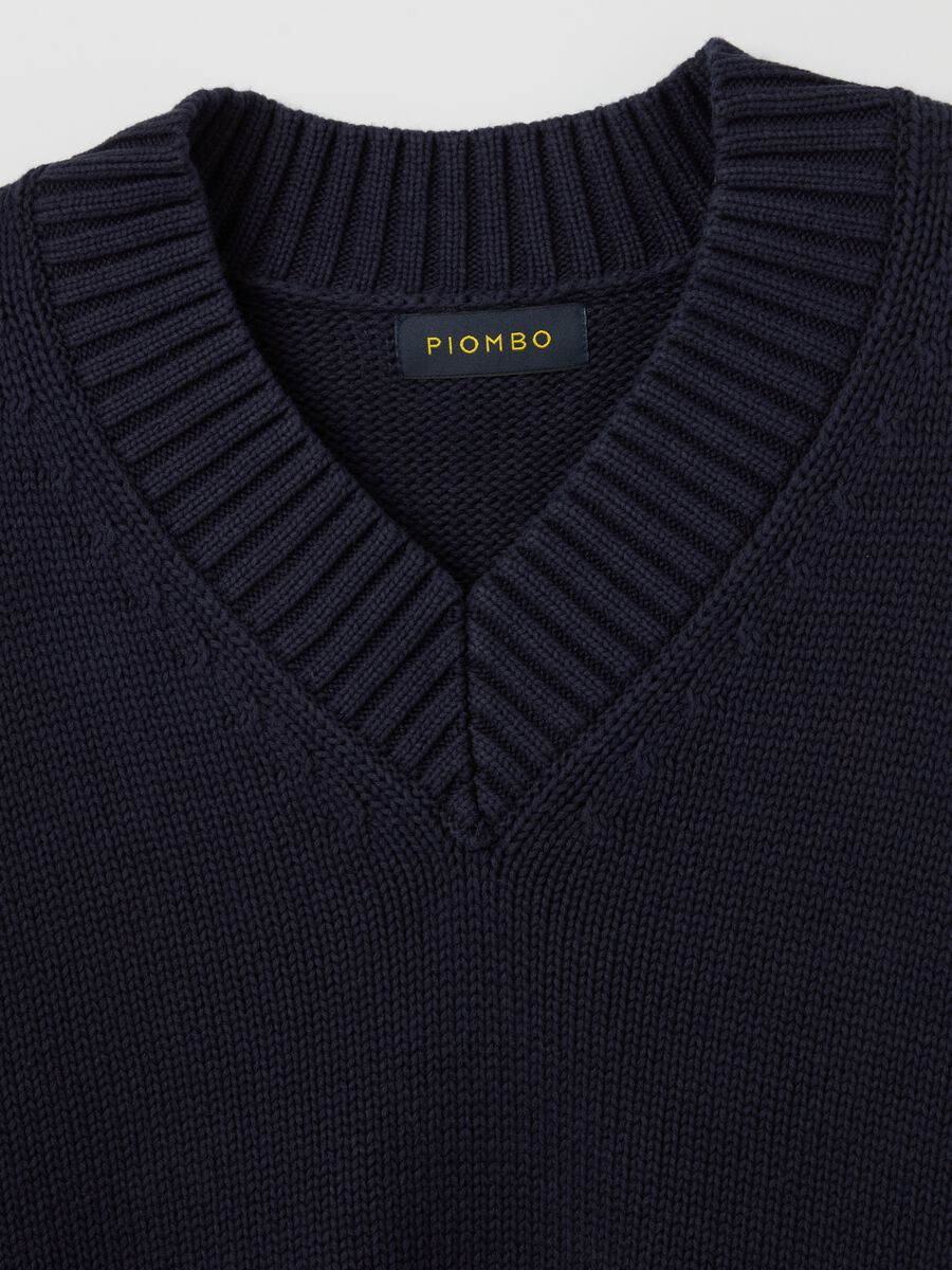 V-neck cotton pullover_5