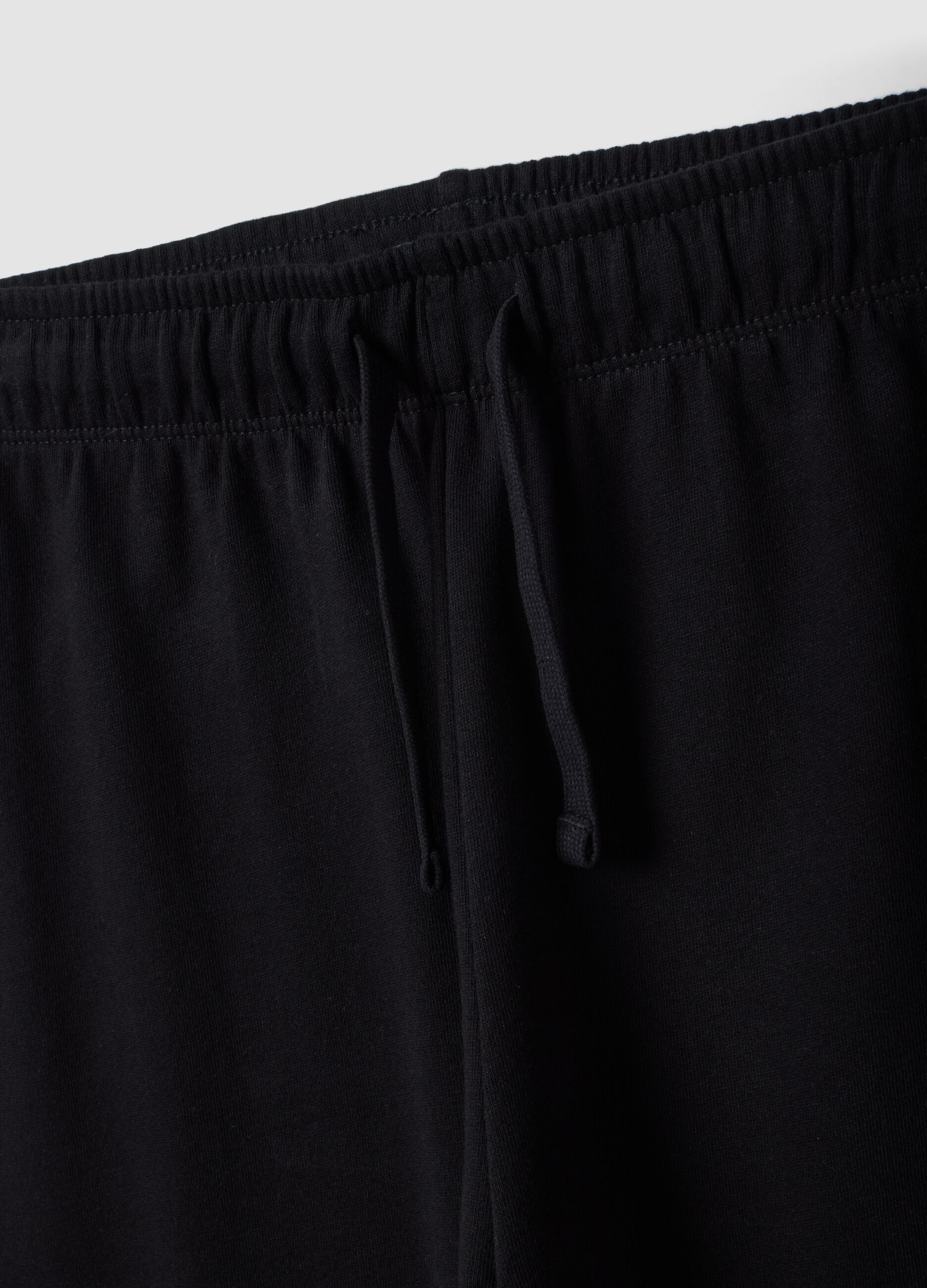 Black pure organic cotton jogger trousers for boys, relaxed fit