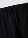 Black pure organic cotton jogger trousers for boys, relaxed fit_5