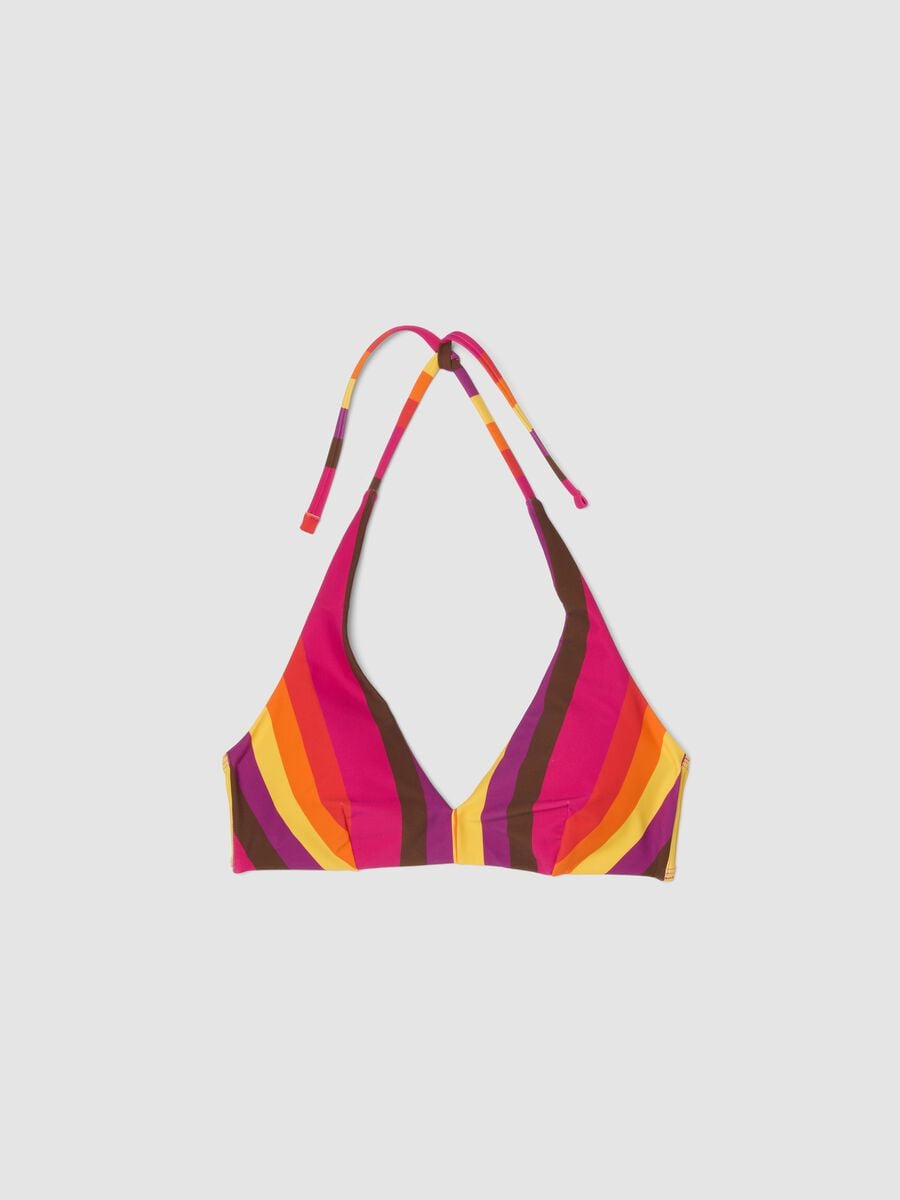 Top bikini multicolor a triangolo in tessuto elasticizzato_4