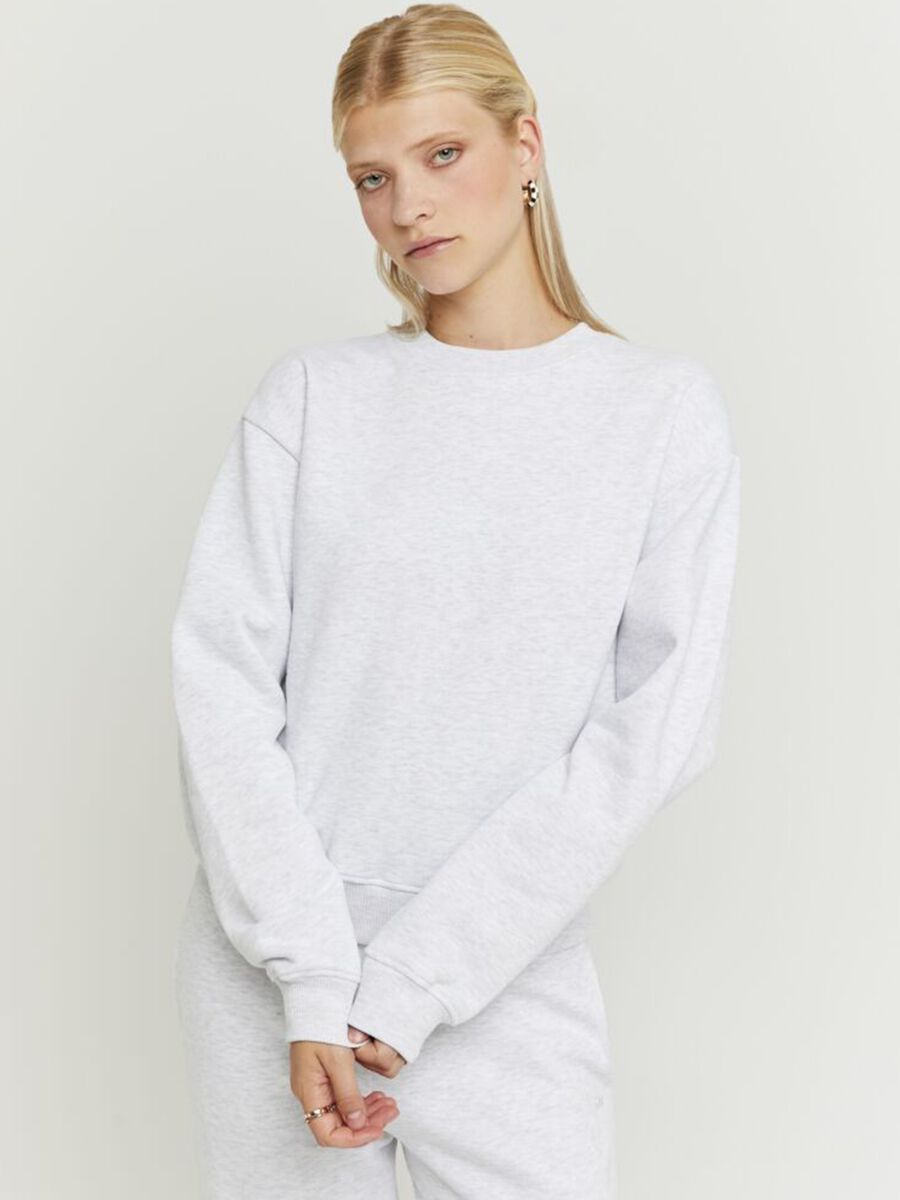 Grey cotton blend sweatshirt regular fit_0