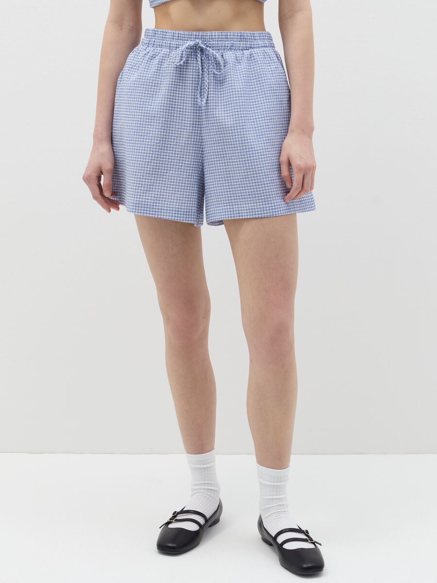Check seersucker shorts_1