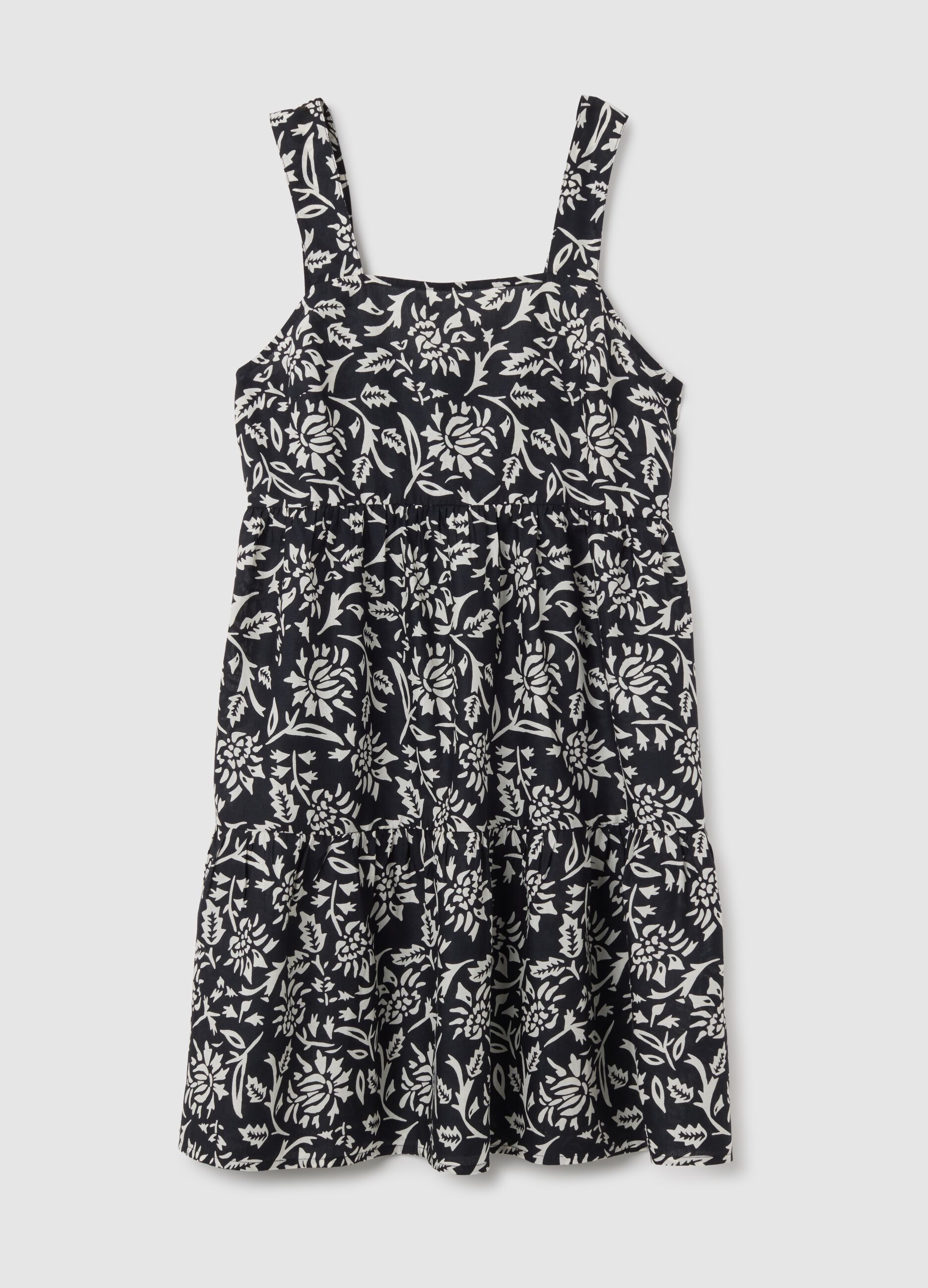 Women's multicolour pure cotton dress regular fit