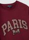 Red pure cotton crew-neck T-shirt with bow print, regular fit_1
