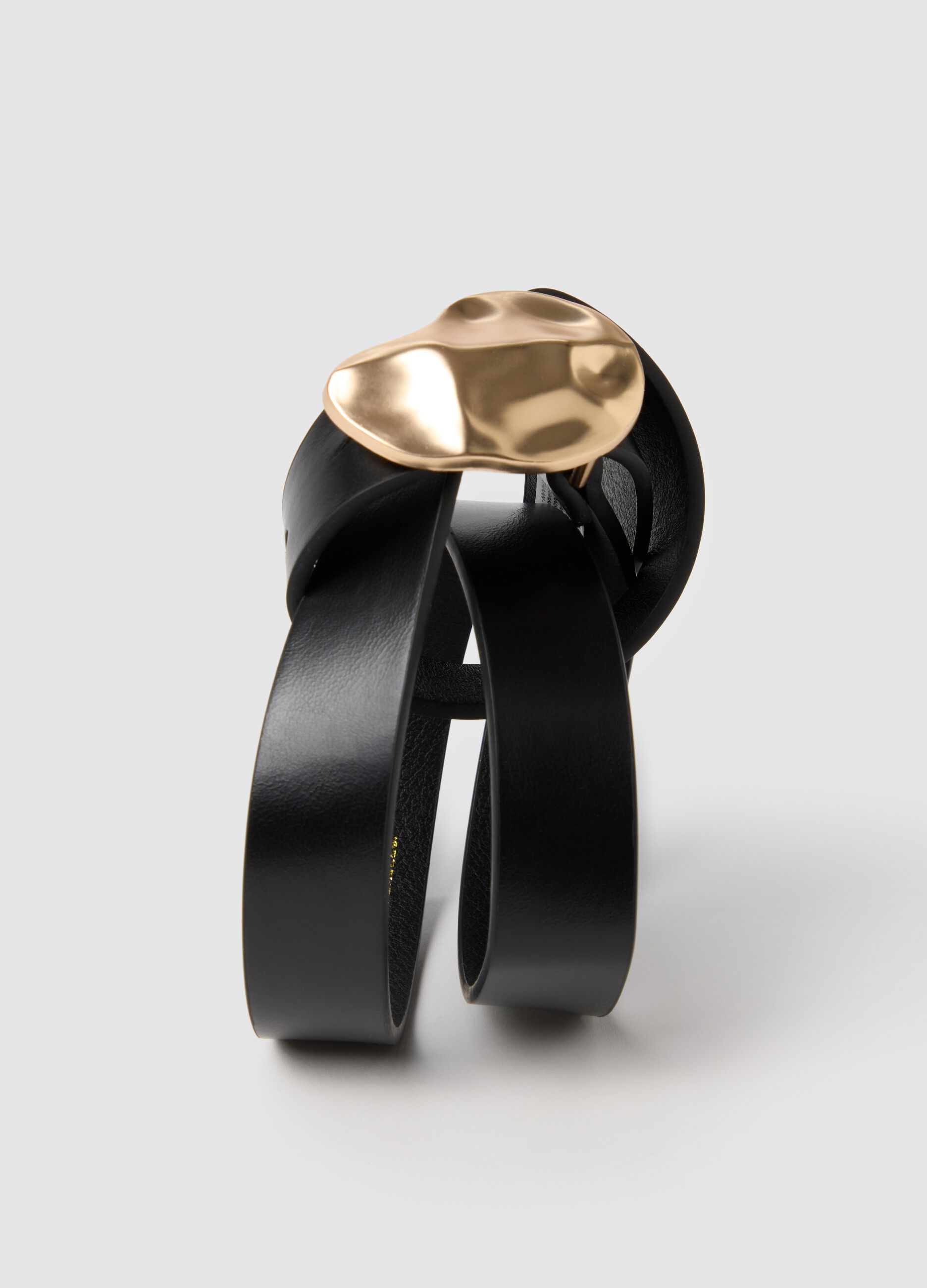 Black Belt with Gold Buckle
