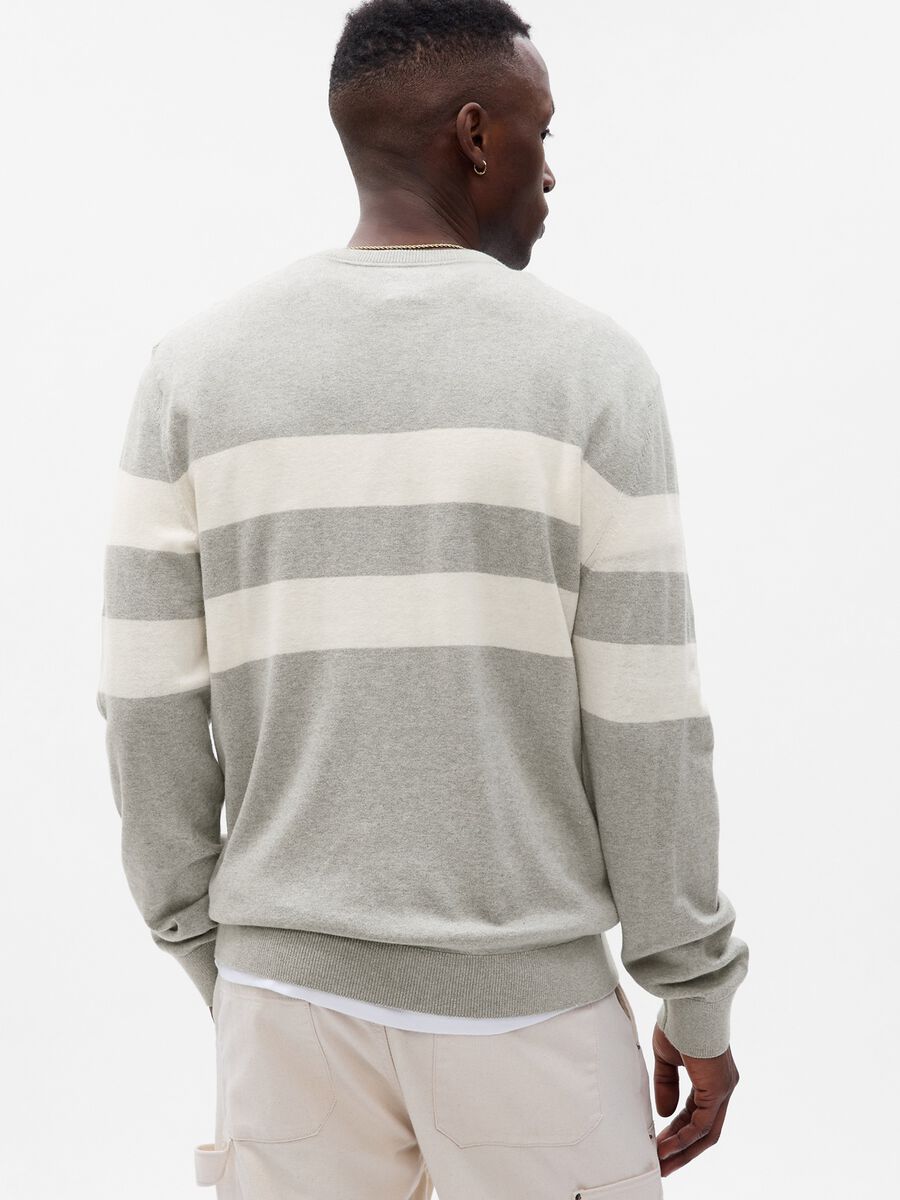 Pullover in cotone a righe_1