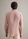 Slim Fit Long Sleeve Pink Pure Linen Shirt_2