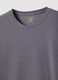 Grey slim fit stretch cotton T-shirt_5