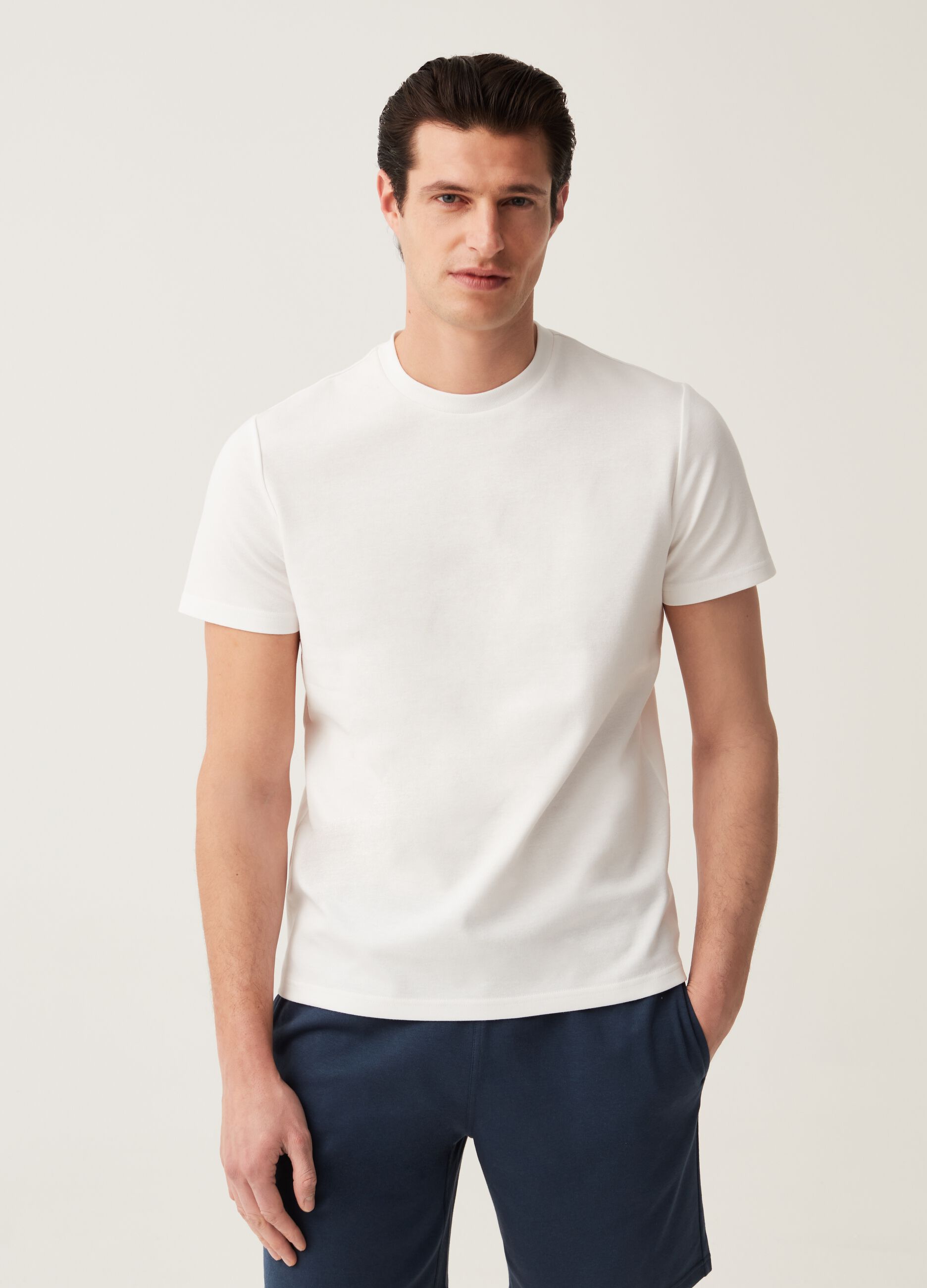 OVS Tech round neck T-shirt in breathable fabric