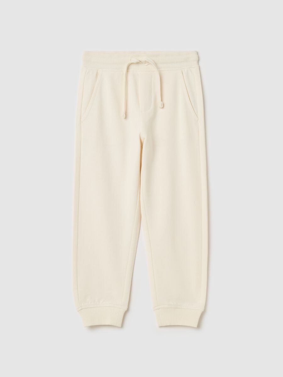 Fleece joggers with drawstring_0