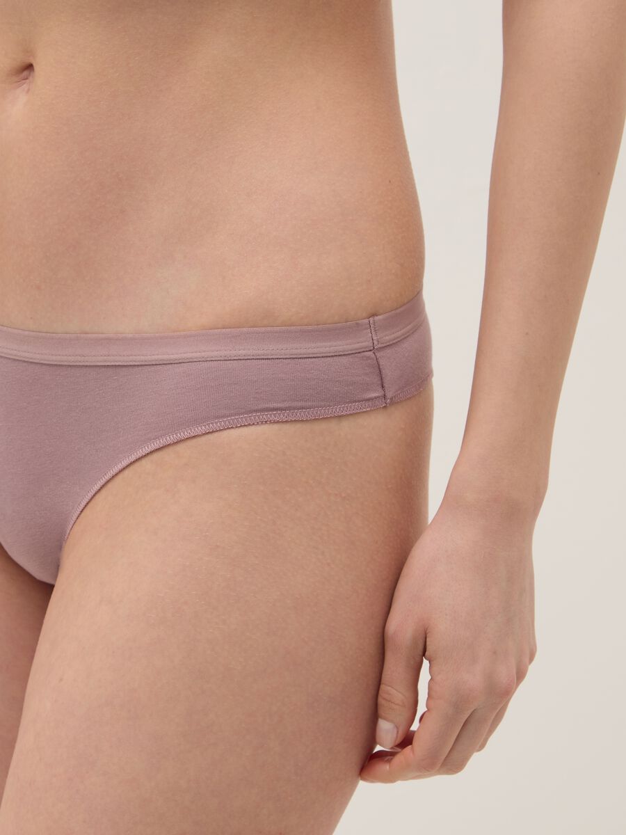 Twin-pack multicolour regular fit stretch cotton Brazilian briefs_3