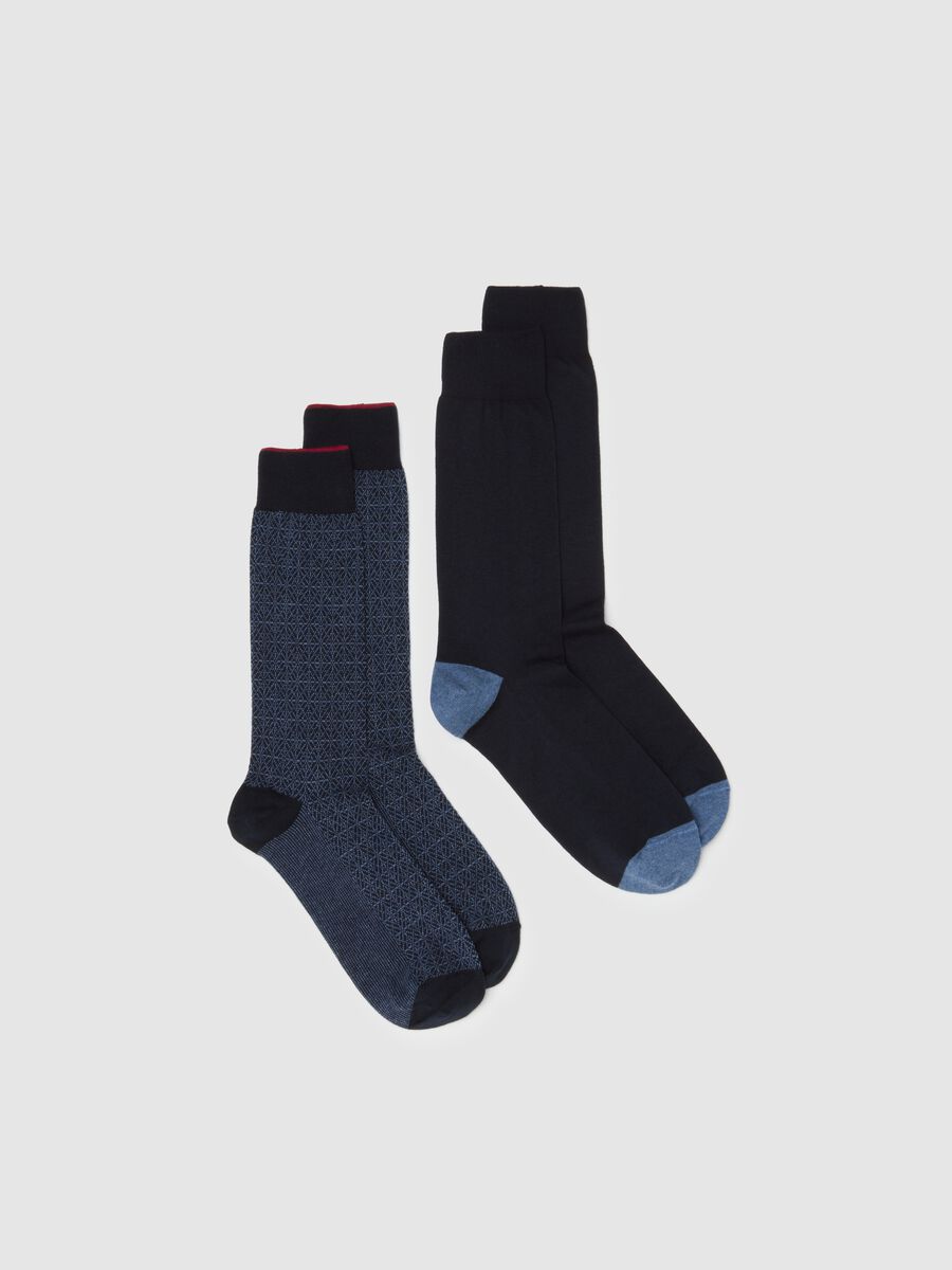 Multicolour Short Cotton Socks Twin Pack_0